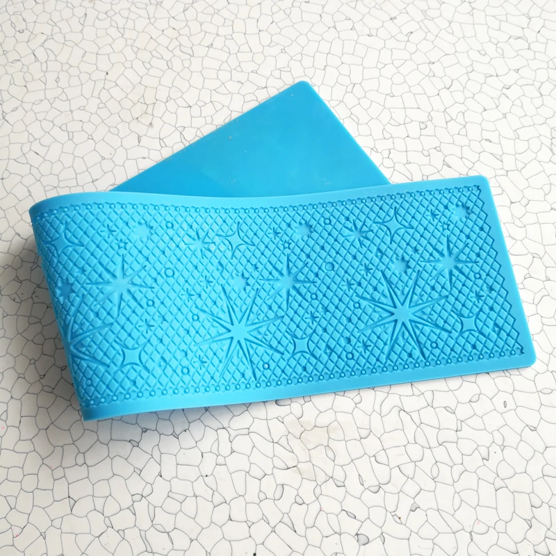 Новая ночная Звезда Стиль Кружева силиконовая форма сухая скорость тиснение