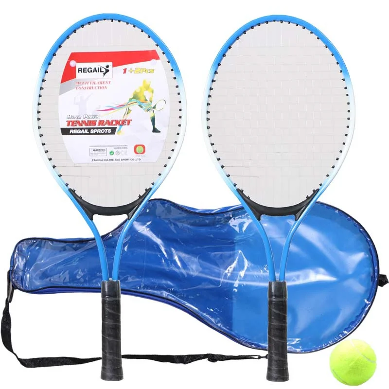 

2pcs Children's Tennis Racket with Two Shots and One Ball Beginner Tennis Racket Toy Sports Fitness Body Outdoor Games for Kids