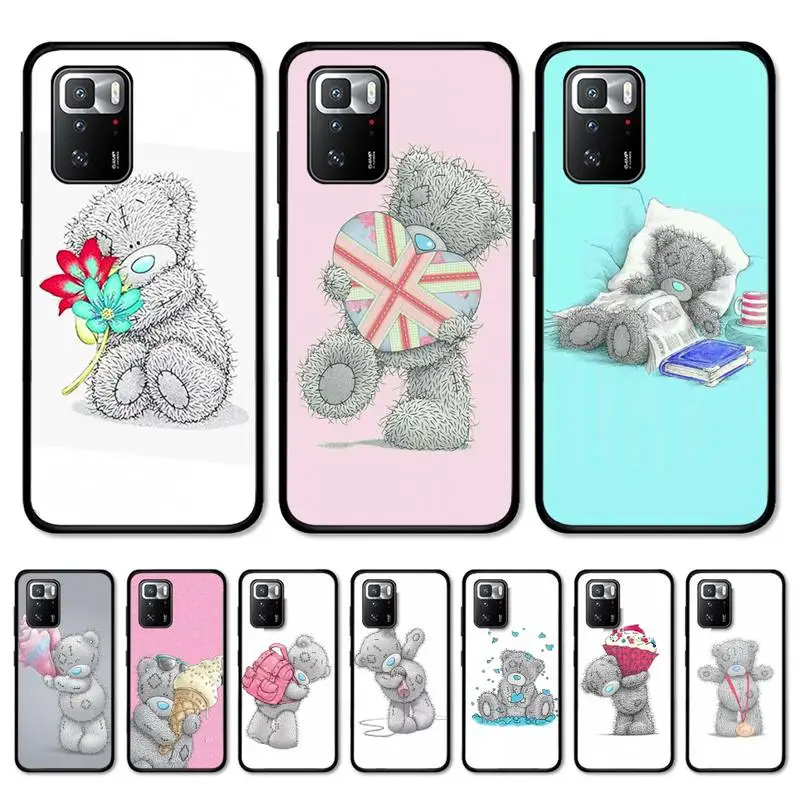 

Lovely Teddy bear Phone Case For Redmi Note 10 9 8 6 Pro 8T 5A 4X X 5 Plus 7 7A 9A K20 Cover