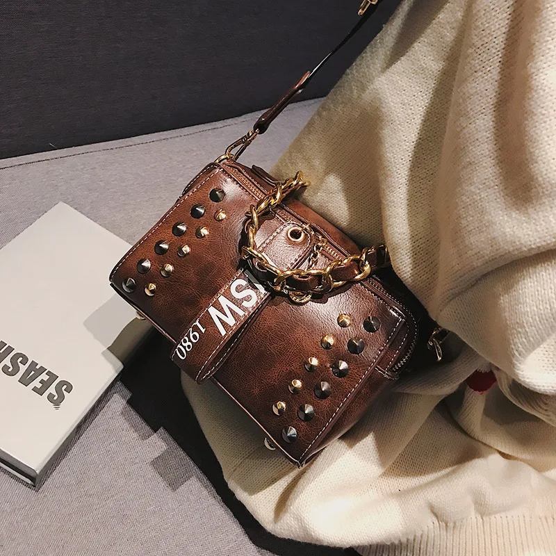 BXX Sac/2019 Модные осенние зимние роскошные женские сумки дизайнерские заклепки