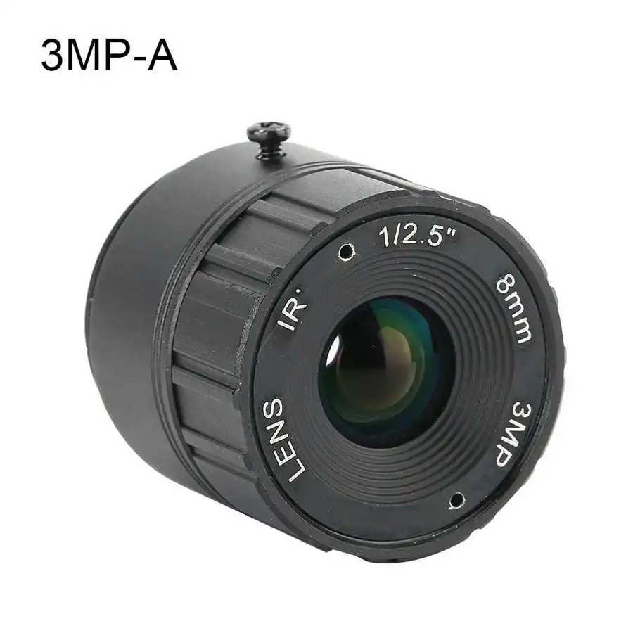 

Fixed Lens Security Camera Lens 8mm Length Camera Lens 3MP High Definition Security CCTV Surveillance 8mm Camera Lens