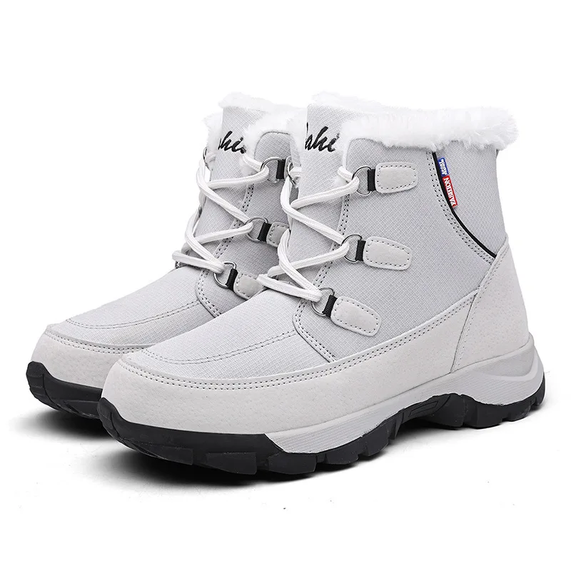 

Winter New Cotton Shoes Women's Thickened Plush Snow Boots Warm, Cold Resistant And Antiskid Outdoor Large Size Women's Shoes