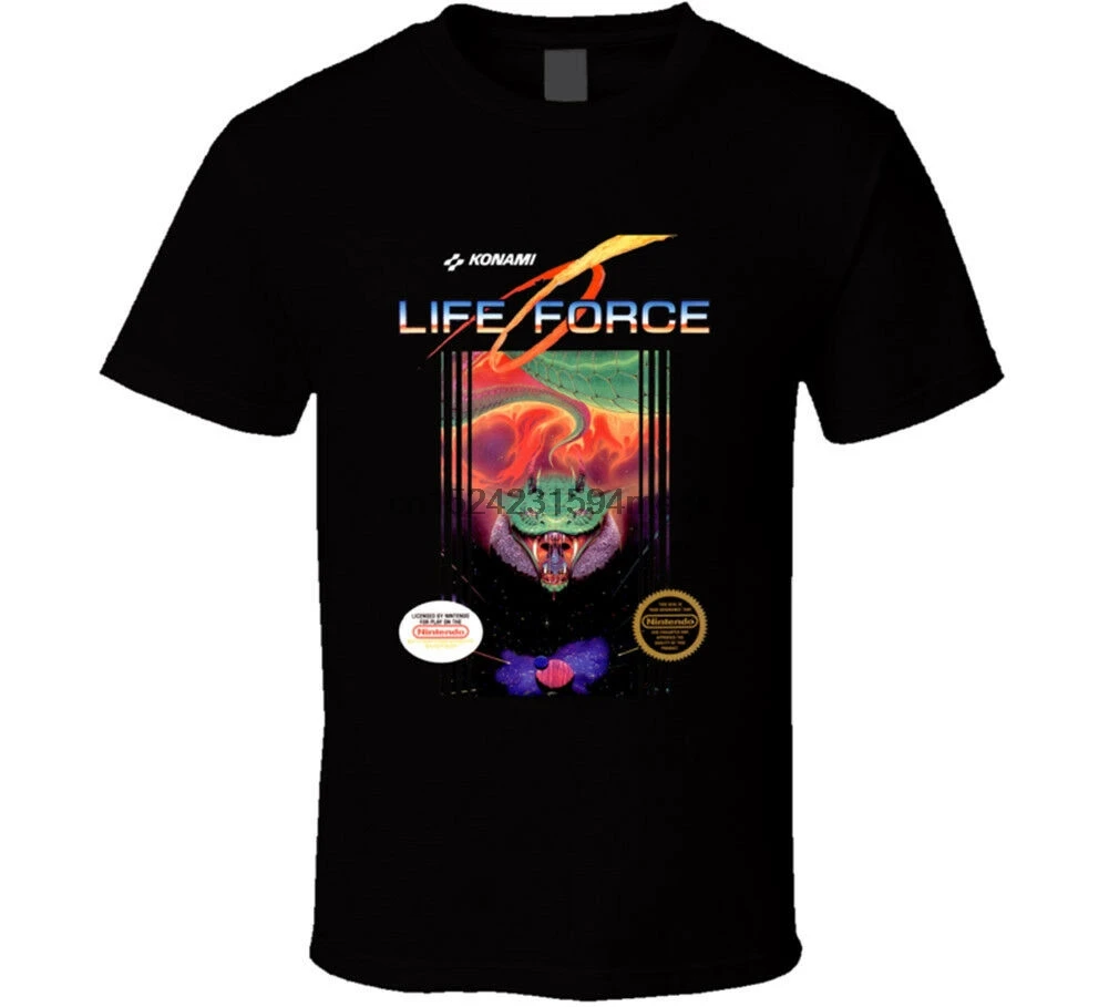 Life Force Box Art system Complete Nes видеоигра футболка мужские футболки для фанатов подарок