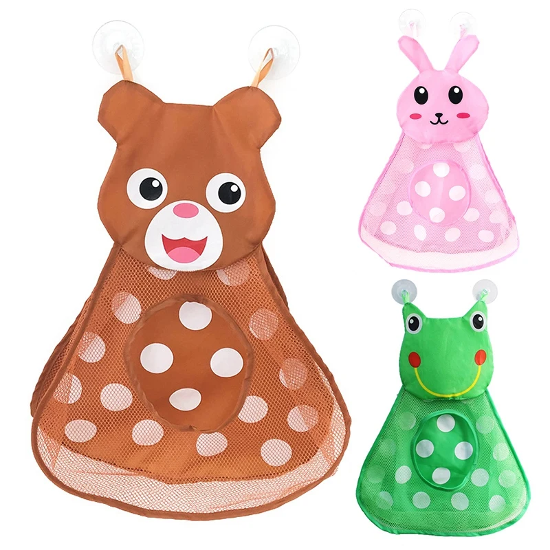 

Baby Bath Toys Storage Bag Baby Kids Toy Storage Mesh With Strong Suction Cups Bathroom Organizer