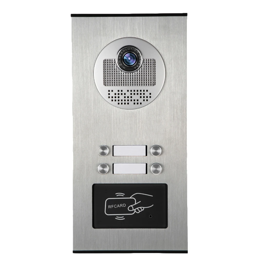 Video Intercom Video Doorbell 7 Inch Wire Multi Unit Access RFID System 1 Camera 4 Monitor