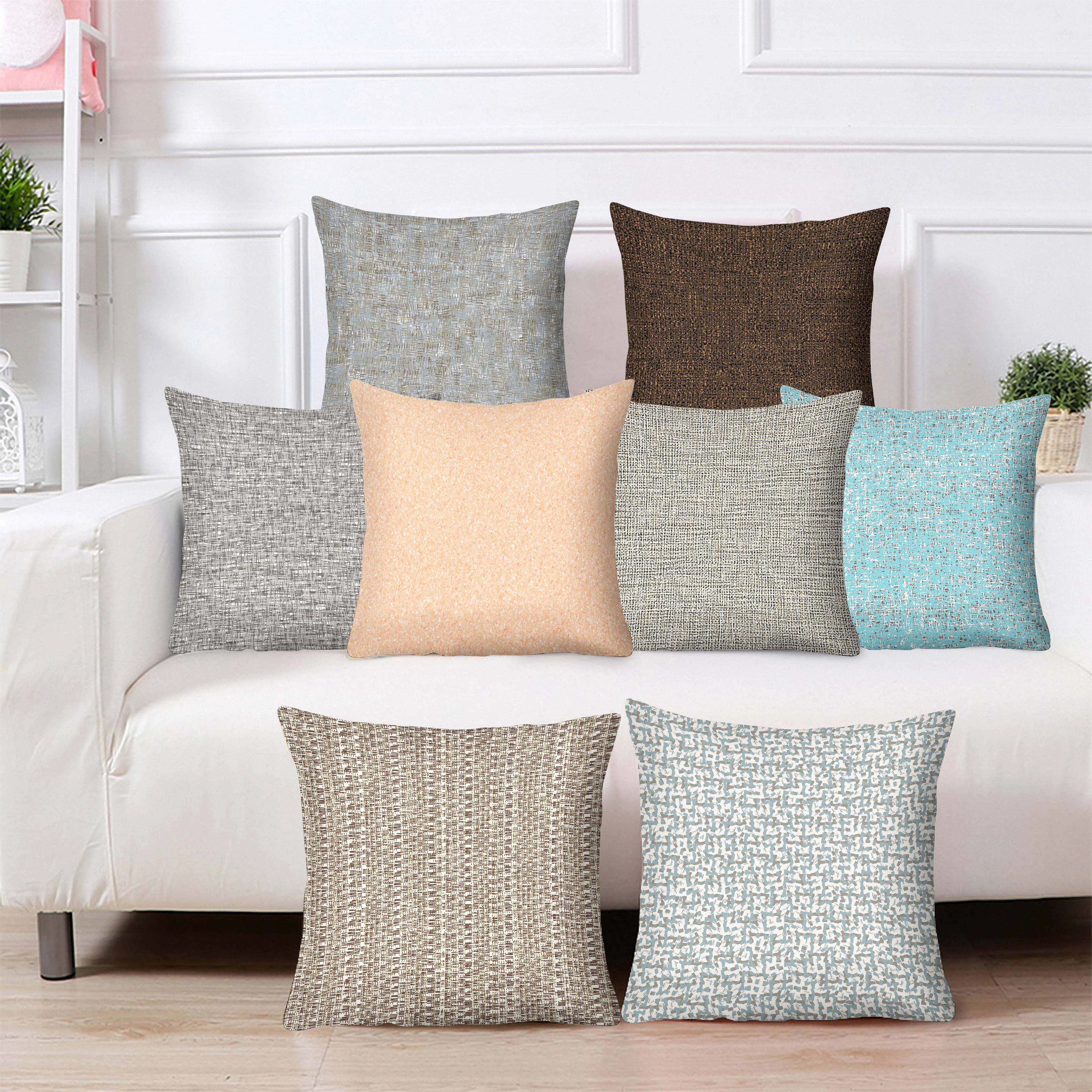 

Plain Pillow Geometry Pillow Stripe Cover Home Decor Cushion Cover Printing Car Pillow Cases 45x45cm Sofa Decorative Pillows