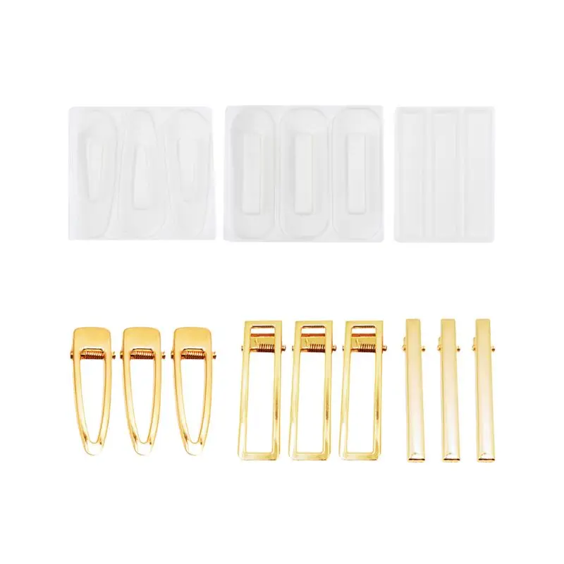 Silicone Resin Epoxy Mold Hair Clip Barrette Making Kit DIY Jewelry Casting Tool | Украшения и аксессуары