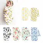 2 шт.компл. Пеленальное Одеяло для новорожденных спальный мешок-кокон муслиновая повязка на голову