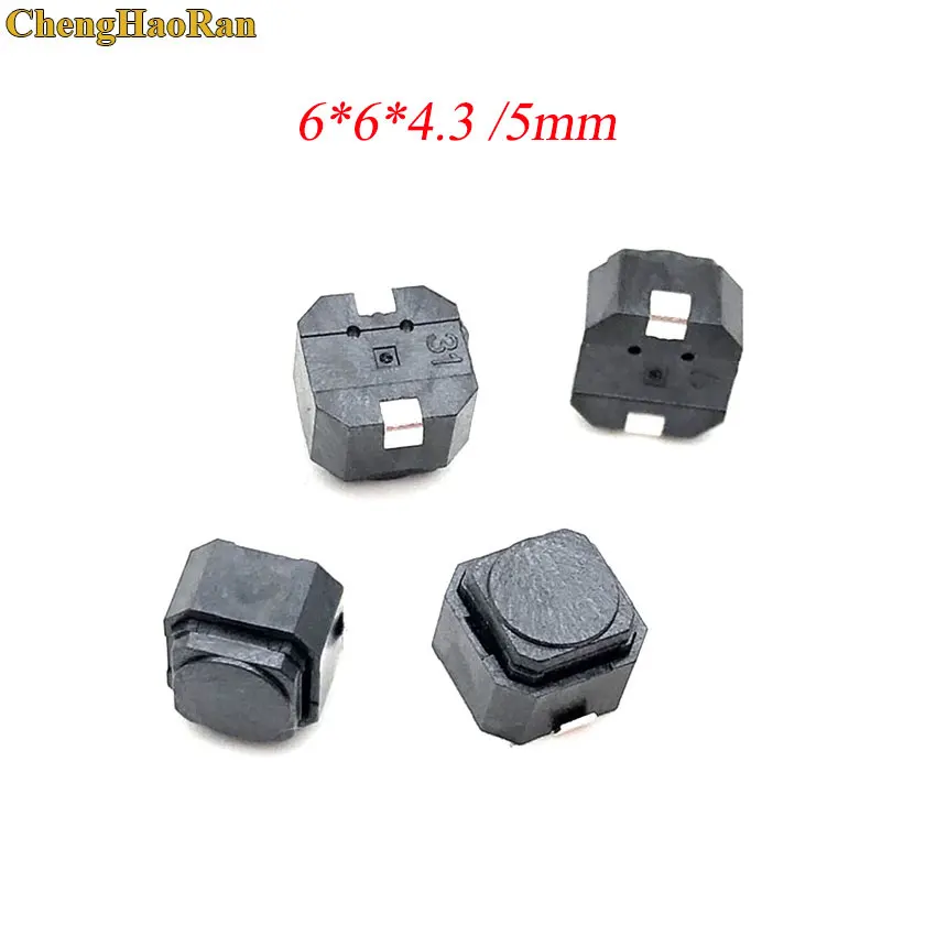 

ChengHaoRan A-L-P-S no sound 6*6*5 SMD Silent Mute Push Button Switch silicone keypad tact switch silicon Switches 6*6*4.3/5 MM