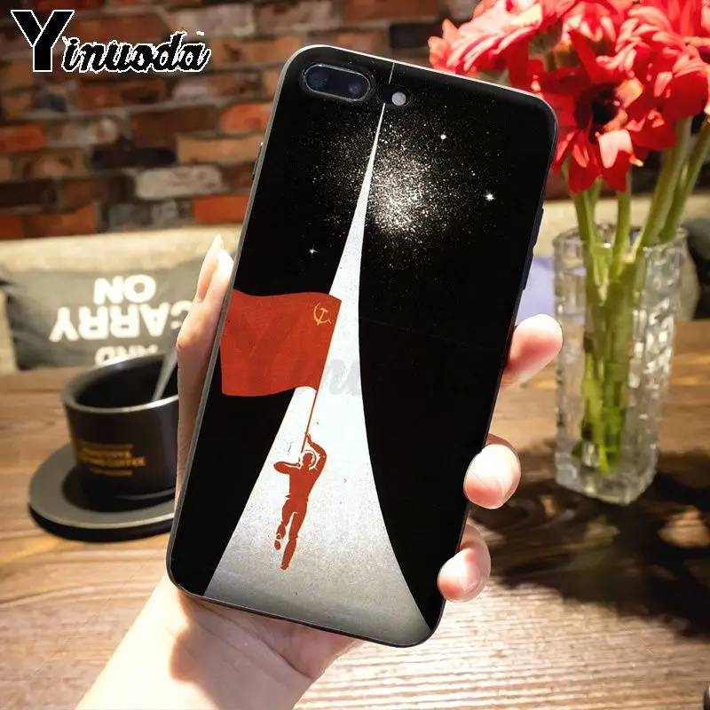 Yinuoda, раскрашенный чехол для телефона с флагом гранж СССР, для iPhone 7plus X XS MAX XR 6S 7 8 8Plus 5 5S 11 11pro max