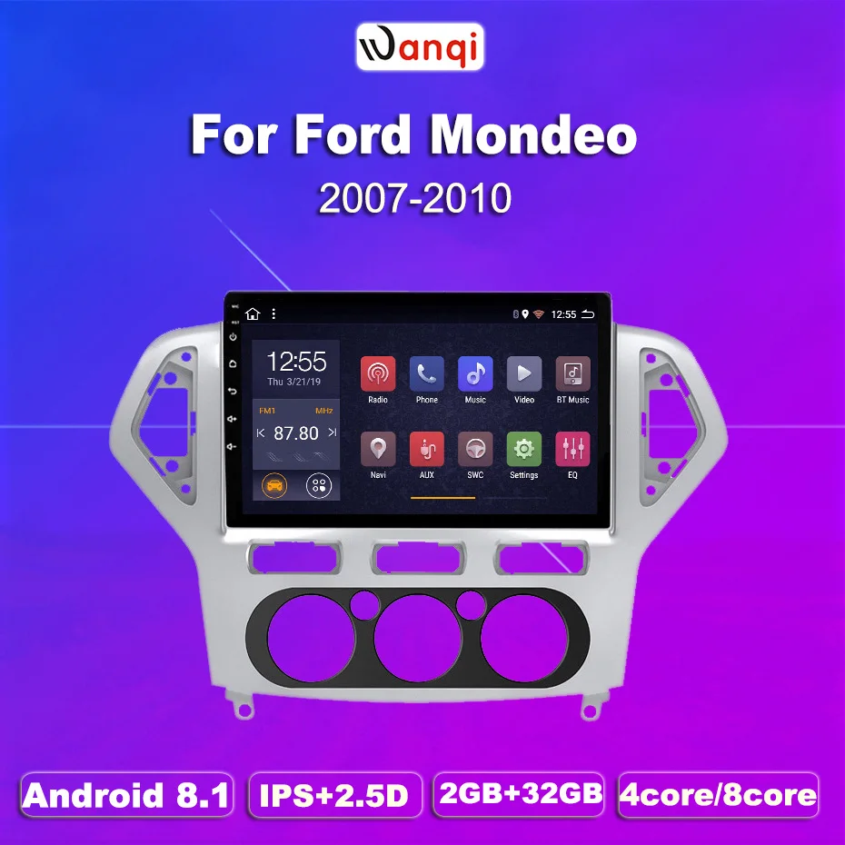 2G ram 32G rom 10 1 дюймов Android 8 автомобильный DVD gps для Ford Mondeo 2007 2013 навигационная система