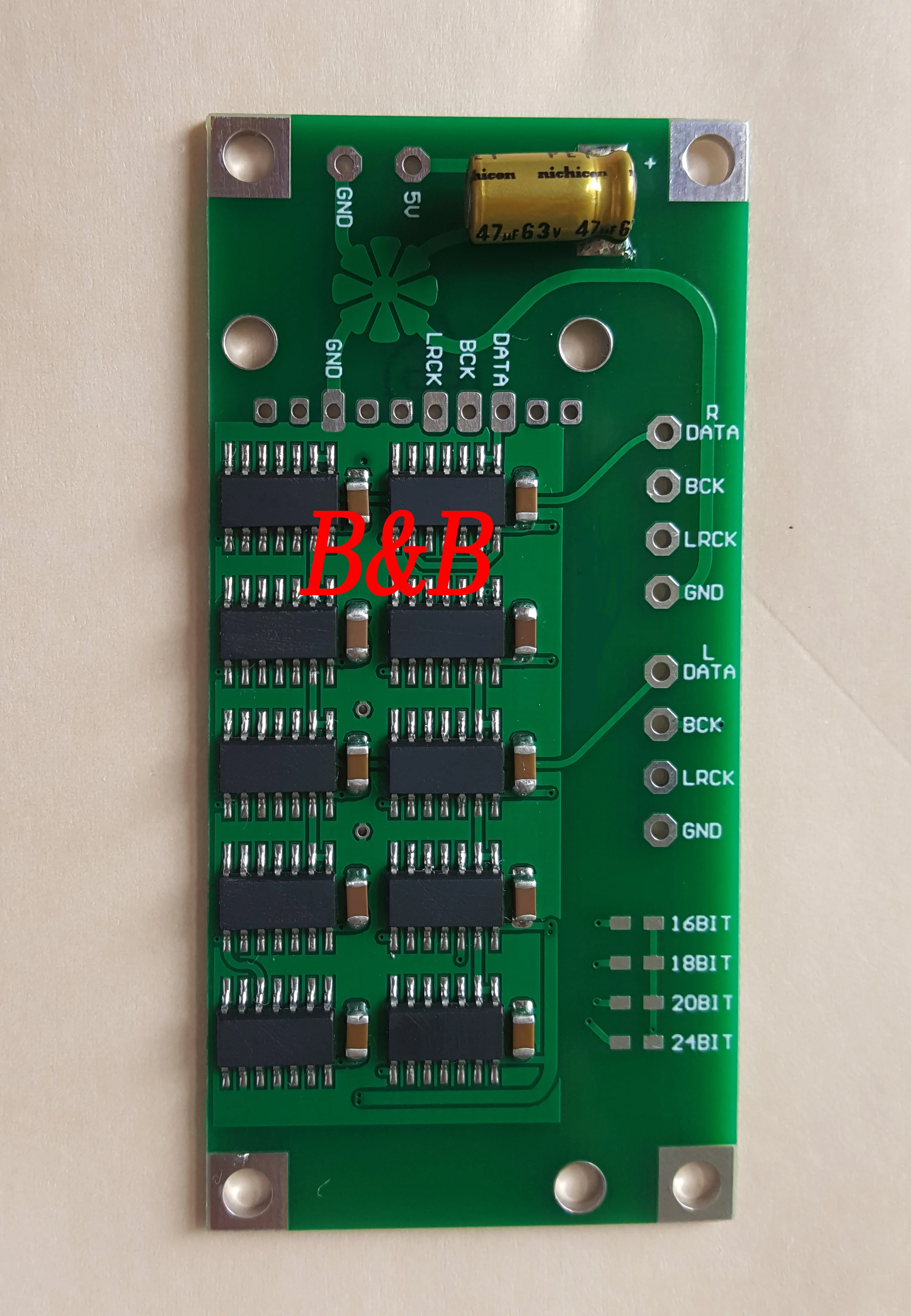 NOS DAC/I2S Format NOS decoder shifter board and I2S data conversion right aligned format