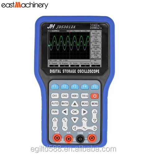 

JDS3012A Handheld Oscilloscope Portable Multimeter Signal Generator Data Recorder 30MHz Bandwidth 2 Channels