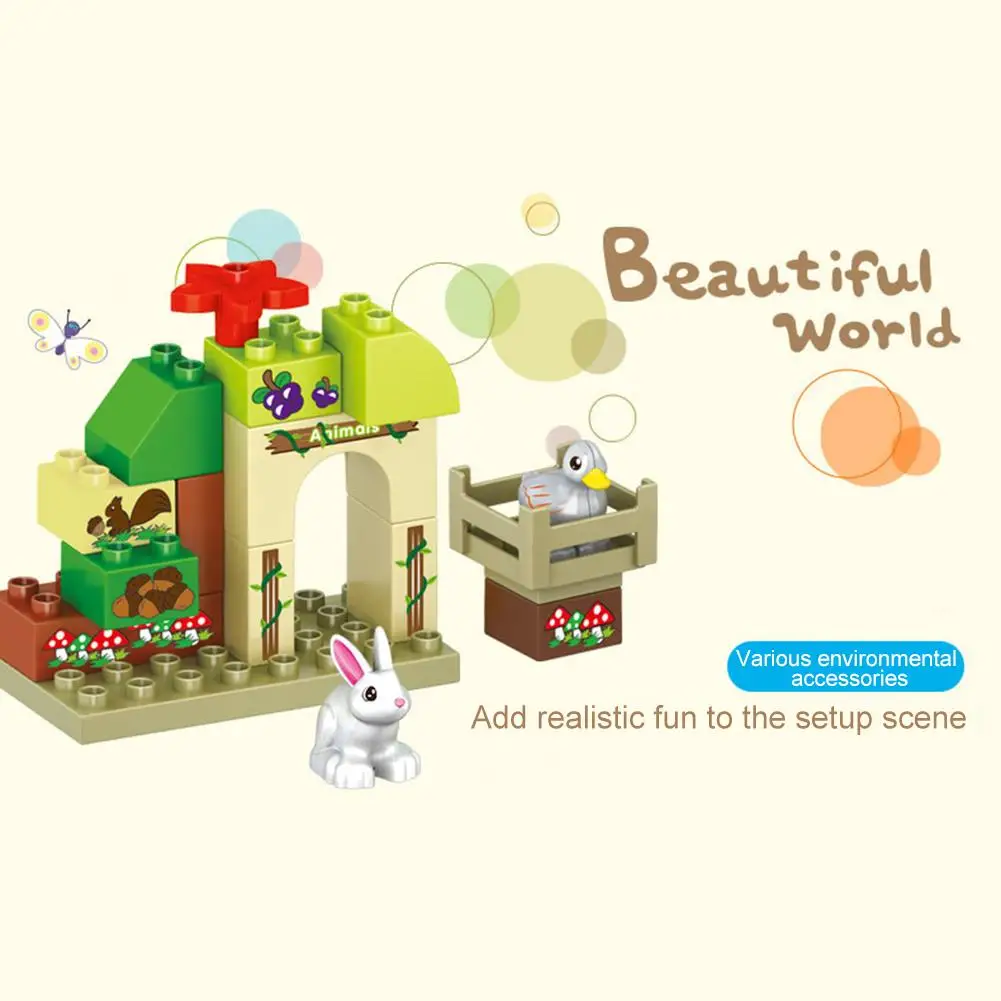51PCS Animal Building Blocks Toy Set Plastic Character Toys Juggling Compatible | Игрушки и хобби