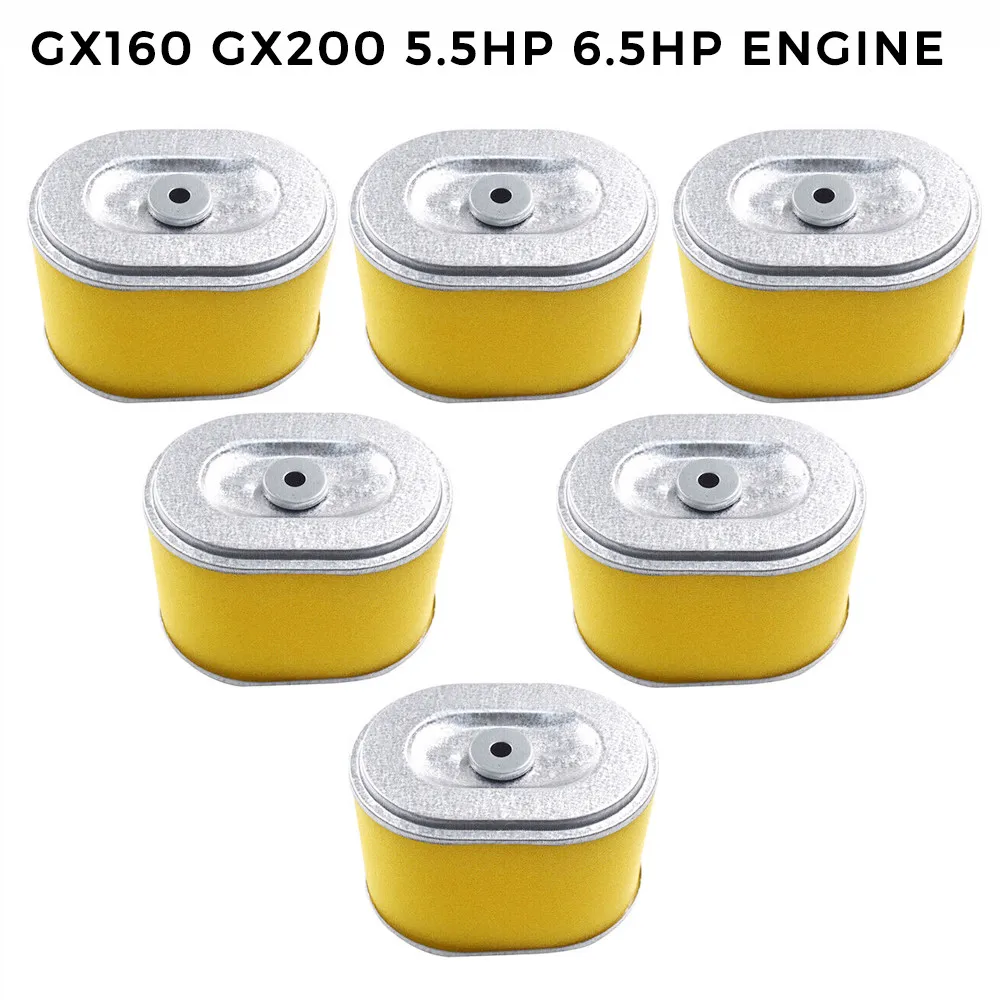

6pcs AIR FILTER CLEANER ELEMENT FITS For HONDA GX160 GX200 5.5HP 6.5HP ENGINE Air Filter Element Accessories