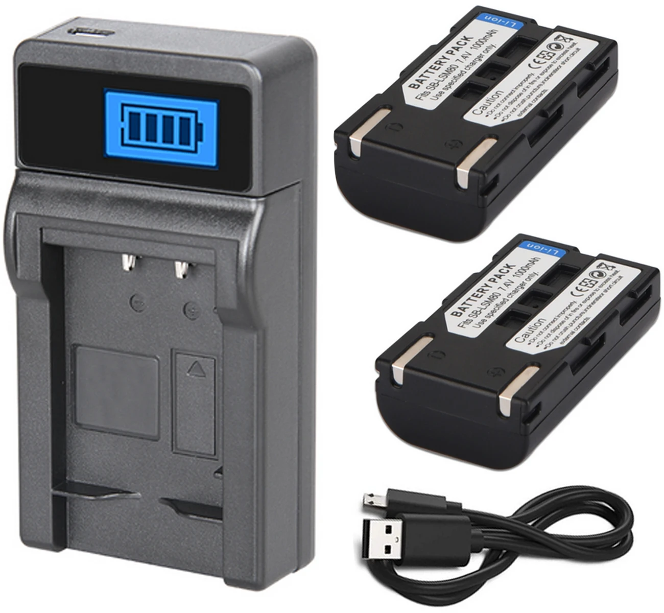 Battery Pack + Charger for Samsung VP-D451, VP-D453, VP-D454, VP-D455, VP-D651, VP-D653, VP-D655, VP-D963, VP-D963i Camcorder
