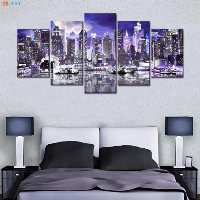 Настенная картина с изображением Нью-Йорка цветной пейзаж художественные