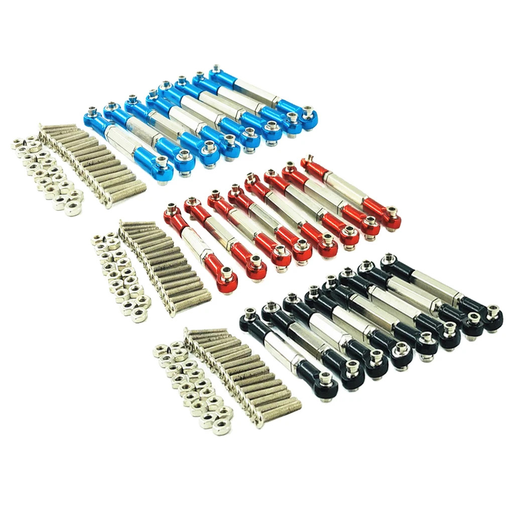 

8 Pack Aluminum Steering Servo Linkage Rod Adjustable Turnbuckle Upgrades for 1/16 WPL RC Truck