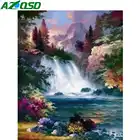 Картина AZQSD по номерам водопад Картина маслом по номерам ручная краска набор холст без рамки 40x50 см домашний декор настенная живопись