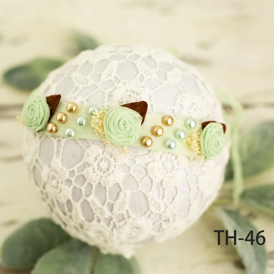 Diademas de perlas para beb&eacute;, accesorios para el cabello para ni&ntilde;a reci&eacute;n nacida, accesorios para fotograf&iacute;a, diademas de estudio-2