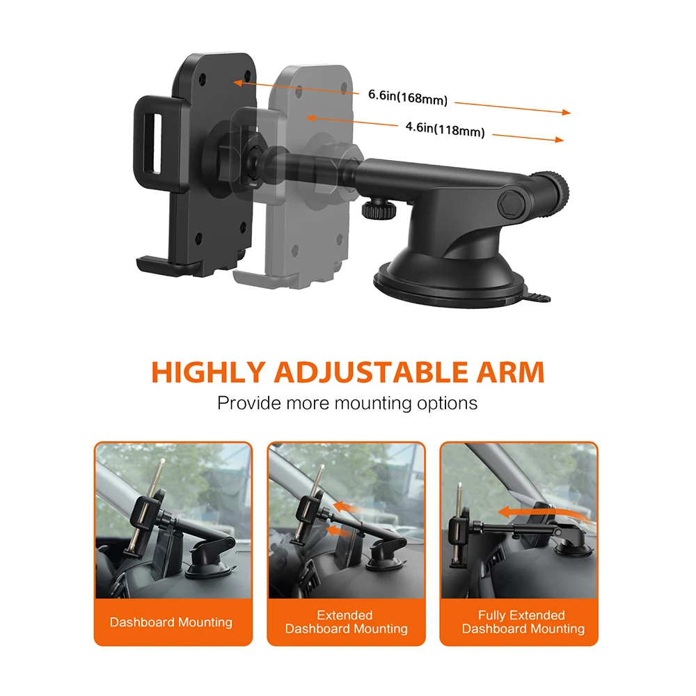 

Holder For Phone In Car Adjustable Dashboard Cellphone Mount Holder Strong Sticky Gel Pad For iPhone ,Xiaomi, Huawei