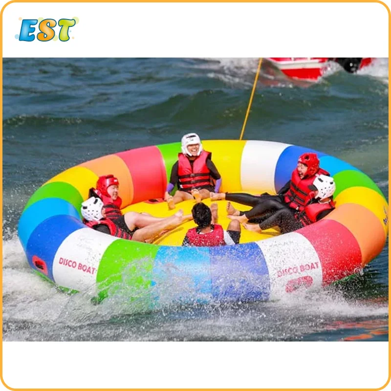 Cheap Price 12 Seats Commercial Tube Inflatable Flying Disco Water Sport Boat For Sale | Surfing Accessories