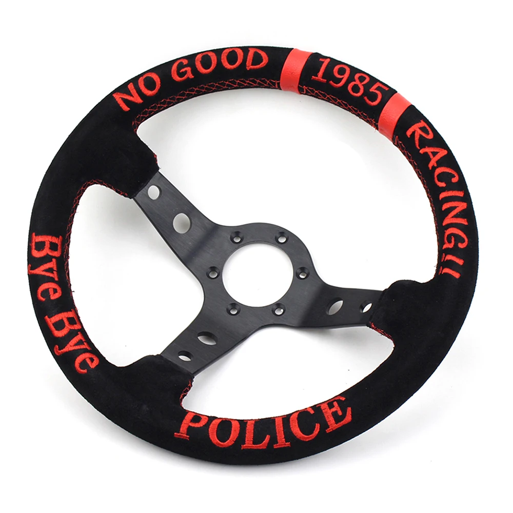 13 дюймов замшевые спортивный руль универсальный темно дрейфующий Тюнинг Рулевое