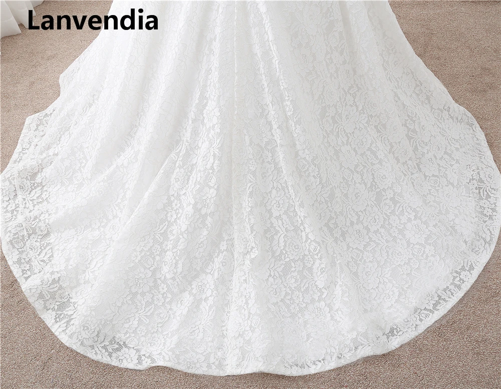 Lanvendia Sheer Lace Bridal Ball Gown Wedding Dreses Sexy Sweetheart Bride Dresses 2020 Plus Size Customer Made Size