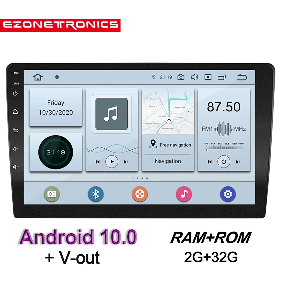 Автомагнитола Rockchip PX30 мультимедийный проигрыватель с экраном 9/10 1 дюймов Android 10 0