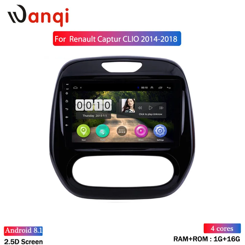 Экран 9 дюймов HD для Renault Captur CLIO 2014 2015 2016 2018 Android 8 1 GPS навигация автомобильная
