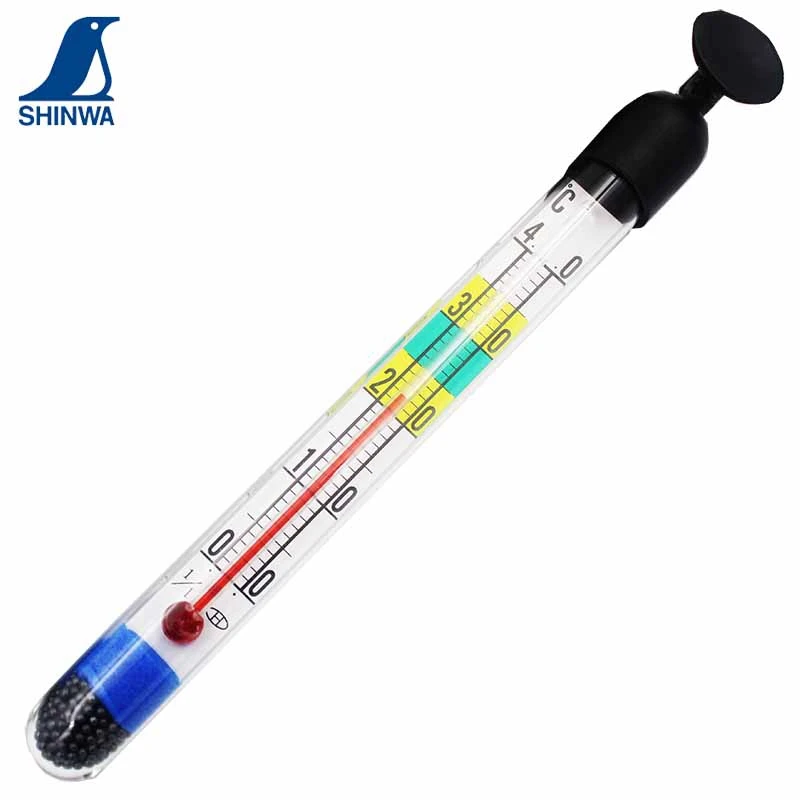 SHINWA пингвин всасываемый тип стеклянный трубчатый термометр 72583 для аквариума
