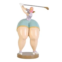 modern european golf beauty sculpture abstract body art statue plump girl figurine home livingroom decoratio x3508