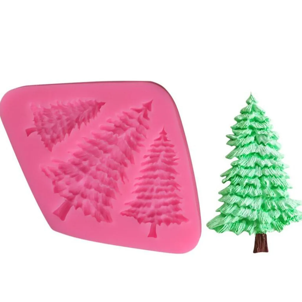 Рождественская силиконовая помадка форма для торта дерева выпечки шоколада