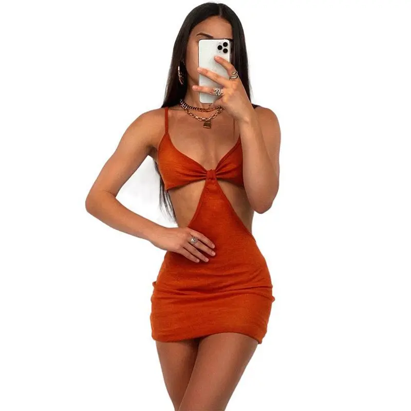 

Dresses Woman Summer 2021 Bandage Dress Slip Dress Robe Sexy Female Knitted Dress Crochet Dress Vestido Bodycon LYQ202104032