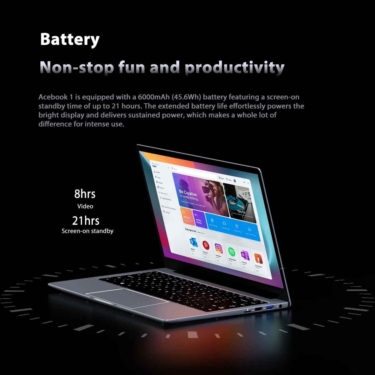 Ноутбук Blackview 14 дюймов Acebook 1 Windows 10 ноутбуки Intel Gemini Lake N4120 128 Гб SSD ПК для студентов