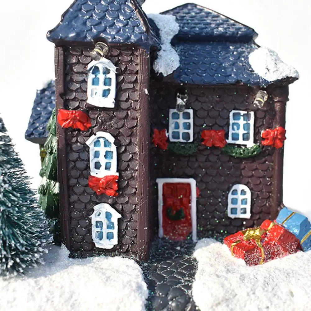 Рождественский Декор для дома светодиодный 1 шт. Снежный домик с светильник