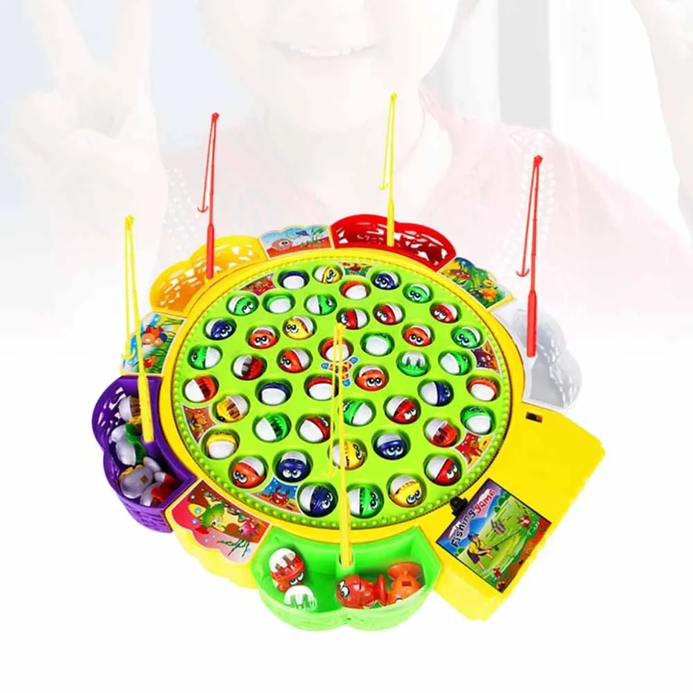 

Fishing Game Playset Fishing Game Fishing Rod for Kids Competition Game Birthday Gift Not Included Battery(45pcs Random Color Fi