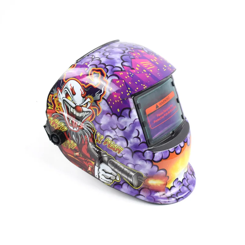 Автоматическая Сварочная маска клоуна меняющая цвет на солнечной