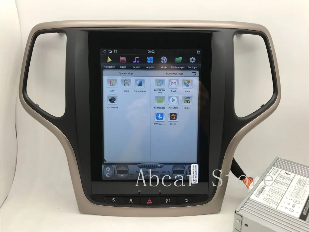 10,4 ''Tesla стиль Android 8,1 автомобильный dvd-плеер gps навигация для JEEP Grand Cherokee 2012- стерео радио CARPLAY ips PX6 HDMI