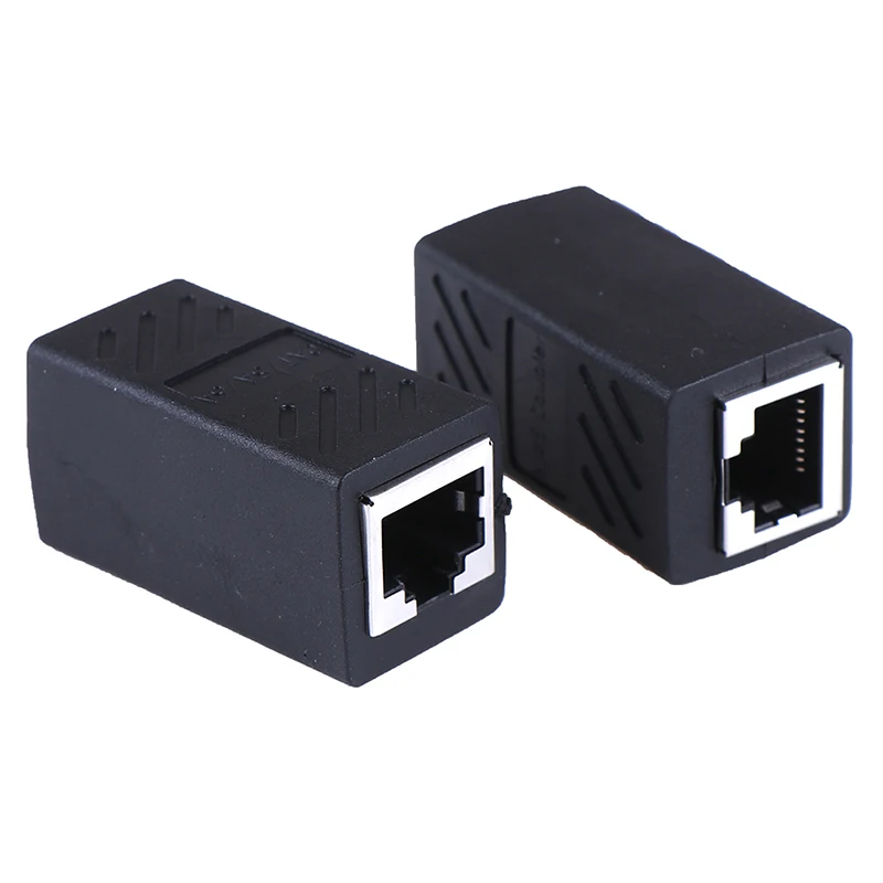 RJ45 LAN разъем 2 шт Встроенный Cat7/Cat6/Cat5e Ethernet кабель удлинитель адаптер|Компьютерные