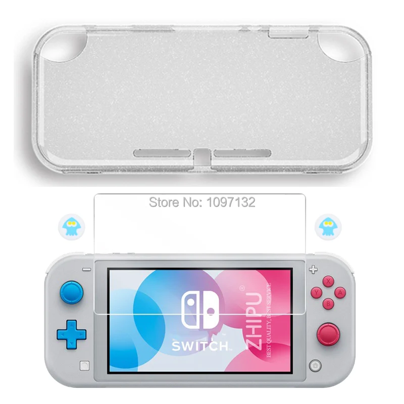 Закаленное Защитная стеклянная пленка для экрана kingd Switch Lite мягкий ТПУ чехол кожи