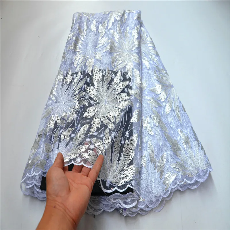 

Новинка, кружевная ткань Блестки Африканской органзы, высокое качество, кружевная ткань 2020, французская сетчатая кружевная ткань нигерийск...