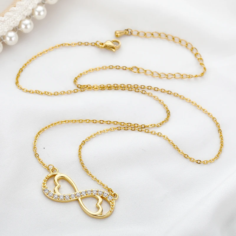 Ожерелье для женщин модное женское колье серебряный цвет бесконечная любовь