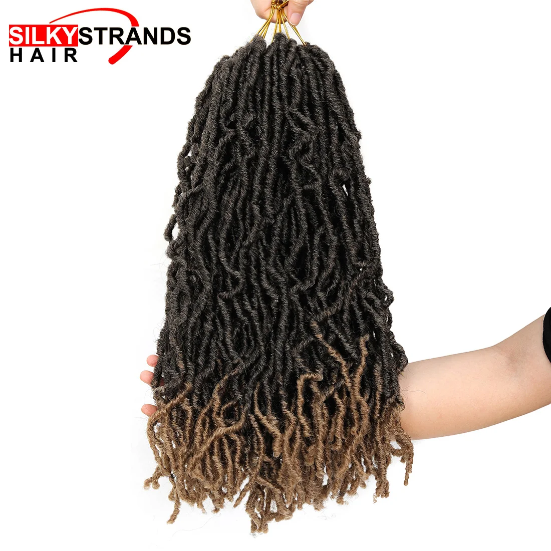 Мягкие Dread Bobbi Boss Nu Locs крючком волосы 18 дюймов 20 прядей/упаковка Омбре Faux Locs синтетические косички для наращивания волос
