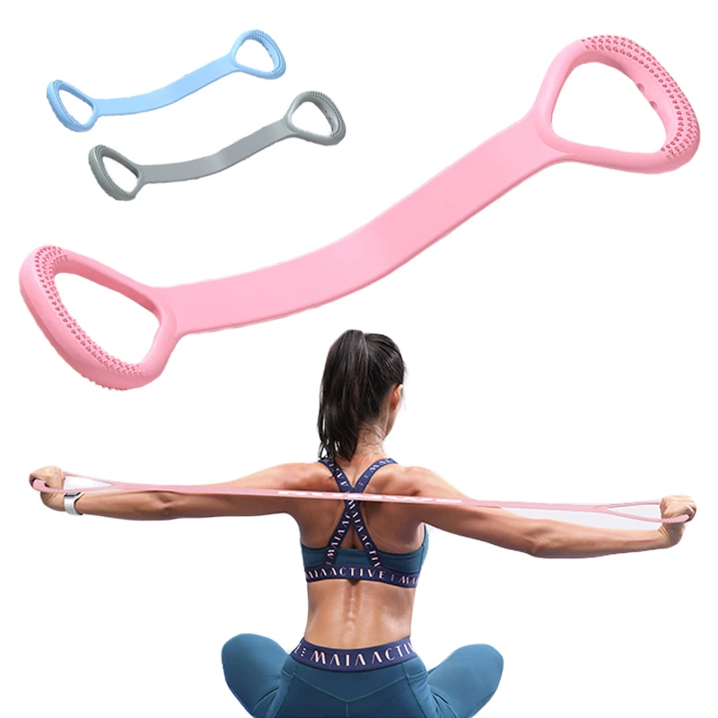 

8 Word Yoga Resistance Rubber Bands for Fitness Exercise Elastic Band Bodybuilding Yoga Accessories Portable Fitness Equipment