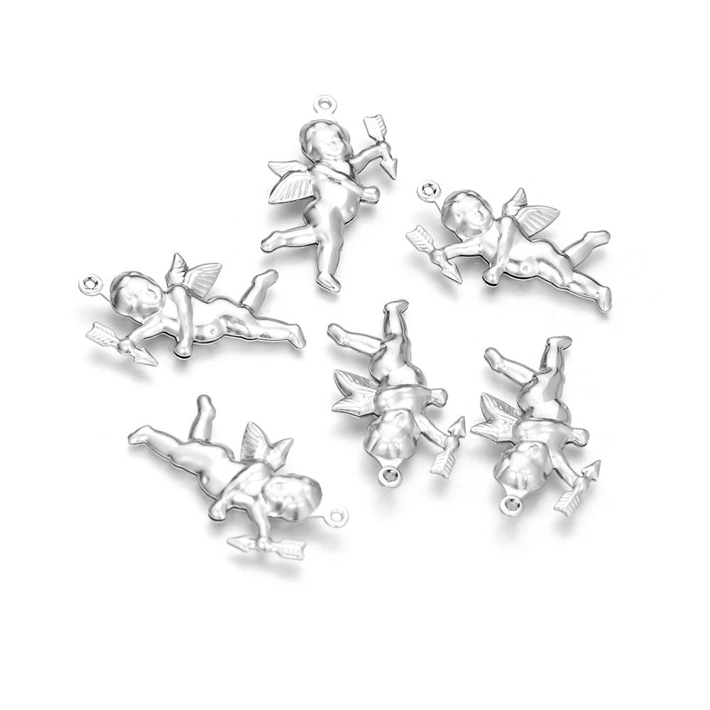 Semitree 10 шт. нержавеющая сталь полый корпус сердце слон искусственные браслеты