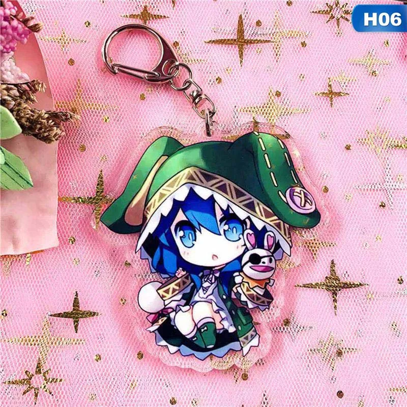 6 Аниме Дата живой Yoshino акриловый брелок Yatogami tohka токисаки Куруми Милый Забавный кулон Llavero сумка - Цвет: 6