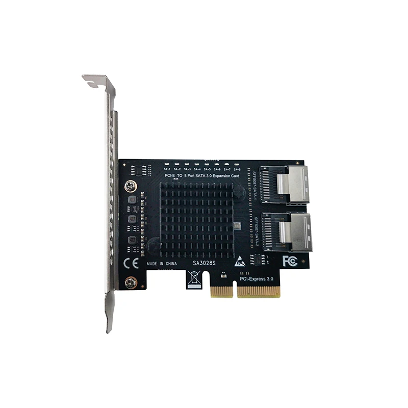 8 портов SATA 3 0 SFF8087 PCIe X4 к мини SAS контроллеру SFF 8087 SFF-8087 SATA3 ASM1166 адаптер чипа плата