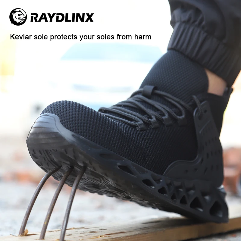 RAYDLINX Work Steel Toe Shoes Safety Shoes for Men and Women Lightweight Industrial & Construction Safety Shoes