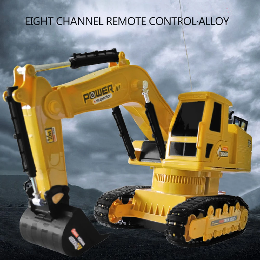 Мини модель грузовика Желтый ABS детская игрушка перезаряжаемая 10 канальный RC